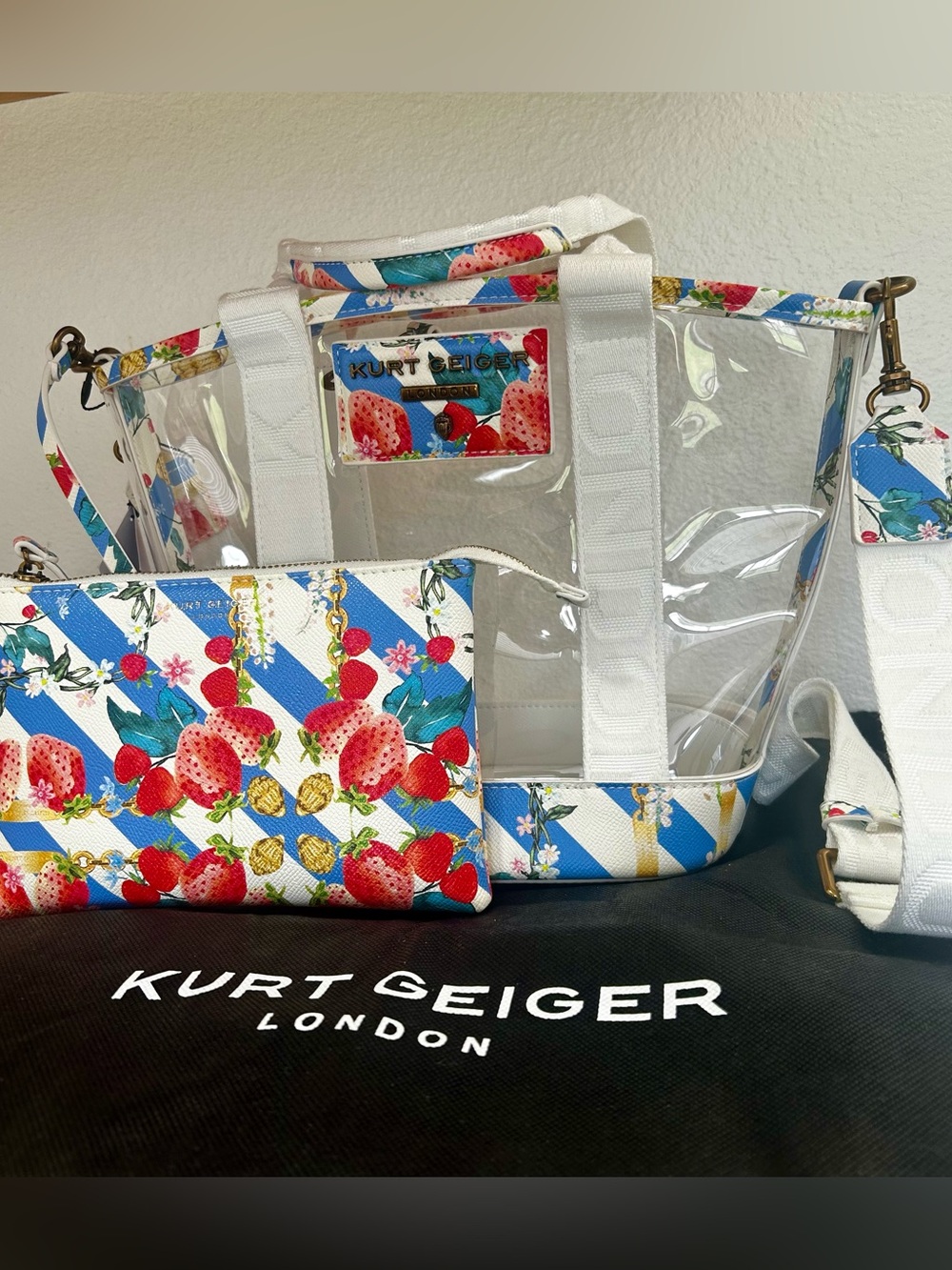 Kurt Geiger Hampstead Vinyl Tote, NWT